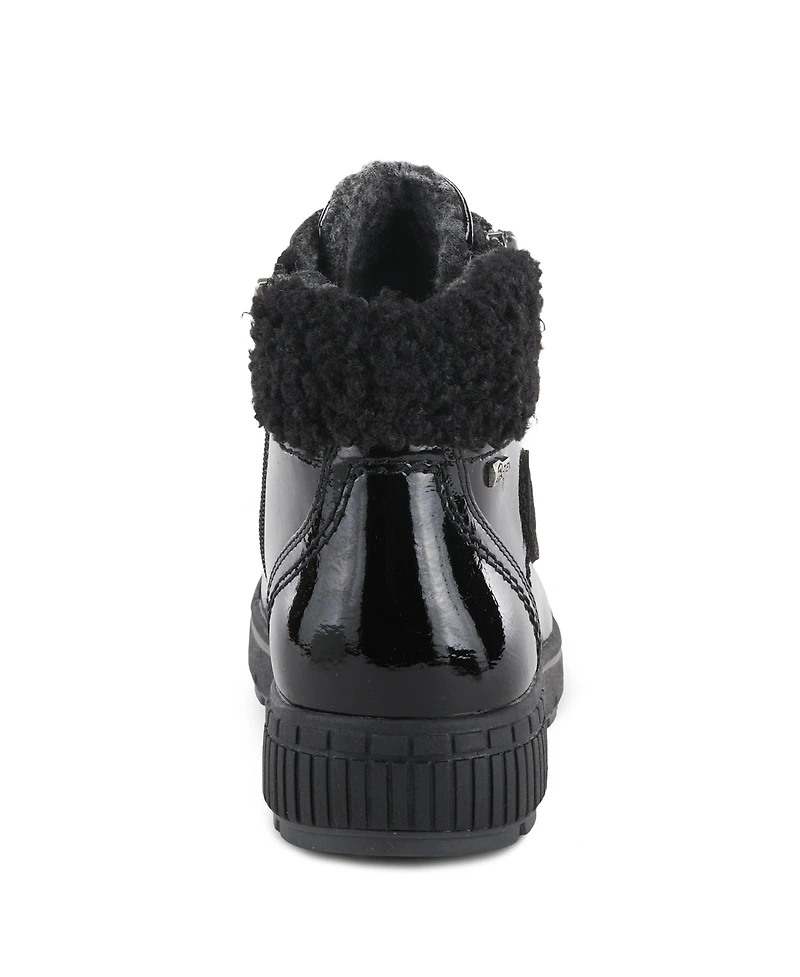 Spring Step Alps Water Resistant Boots with Sherpa Lining and Lace-Up Detail