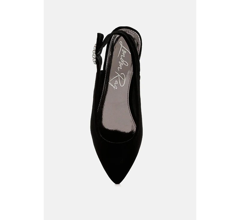 Dolan Velvet Slingback Flat Womens Sandals Women