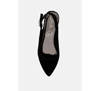 Dolan Velvet Slingback Flat Womens Sandals Women