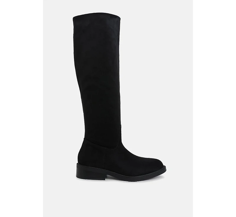 Chiru Round Toe Microfiber Calf Boots Women