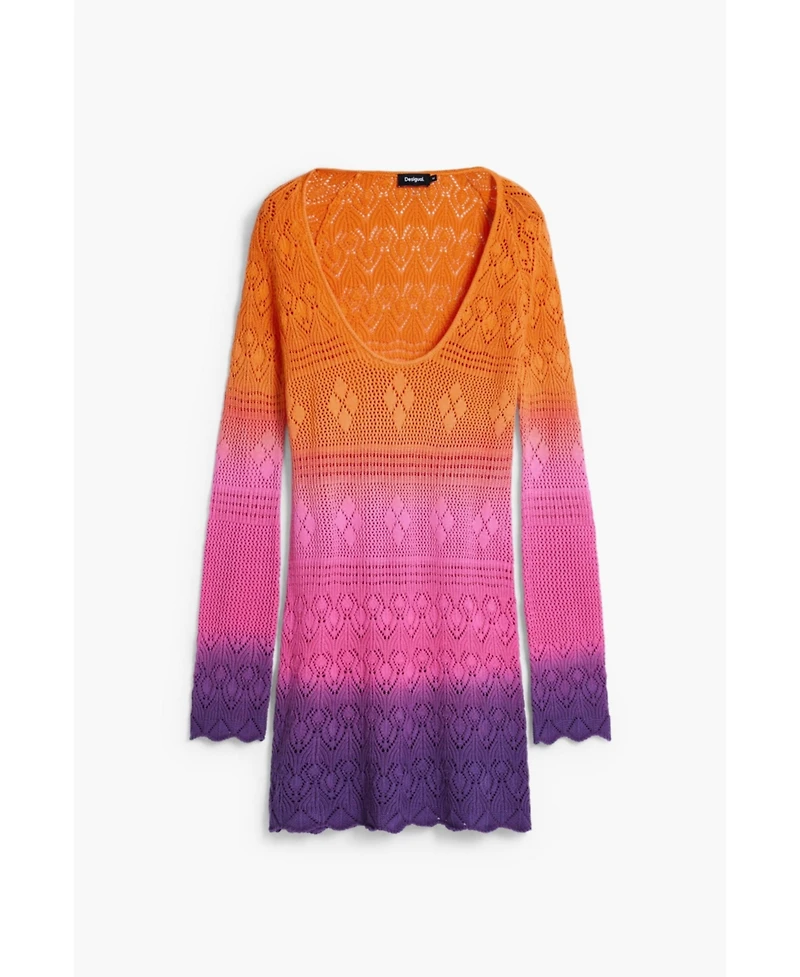 Desigual Women's Tie-Dye Crochet Dress