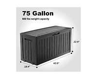 Chic Crate 75-gal Water Resistant Resin Lockable Deck Box - Light Gray