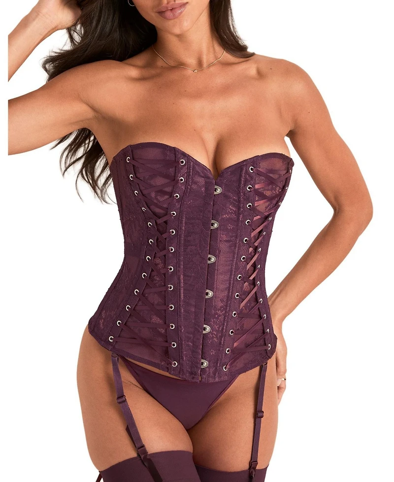 Adore Me Nikita Women's Unlined Boned Corset & G-string Set