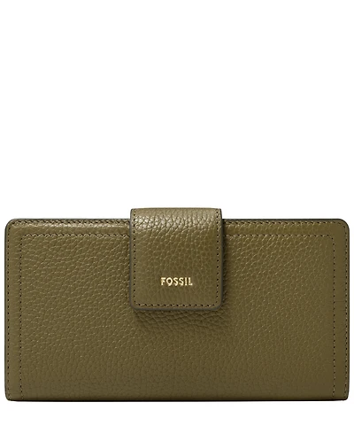 Fossil Logan Leather Rfid Tab Clutch Wallet