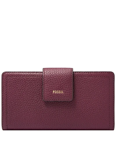 Fossil Logan Leather Rfid Tab Clutch Wallet