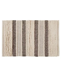 Ink+Ivy Asher Woven Texture Stripe Bath Rug