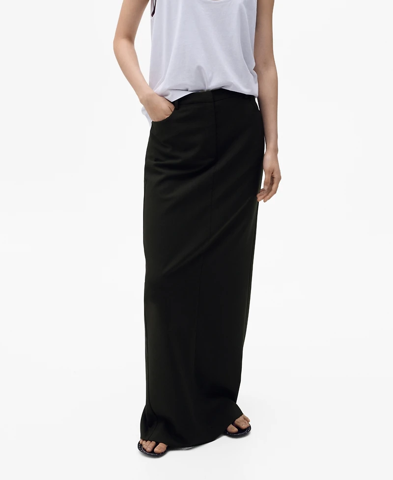 Mango Women's Slit Detail Long Pencil Skirt