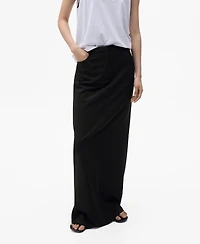 Mango Women's Slit Detail Long Pencil Skirt