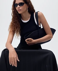 Mango Women's Pleated Crossover Skirt