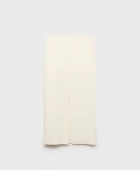 Mango Women's Slit Detail Cotton Skirt