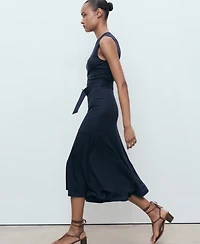 Mango Women's Belt Midi Dress