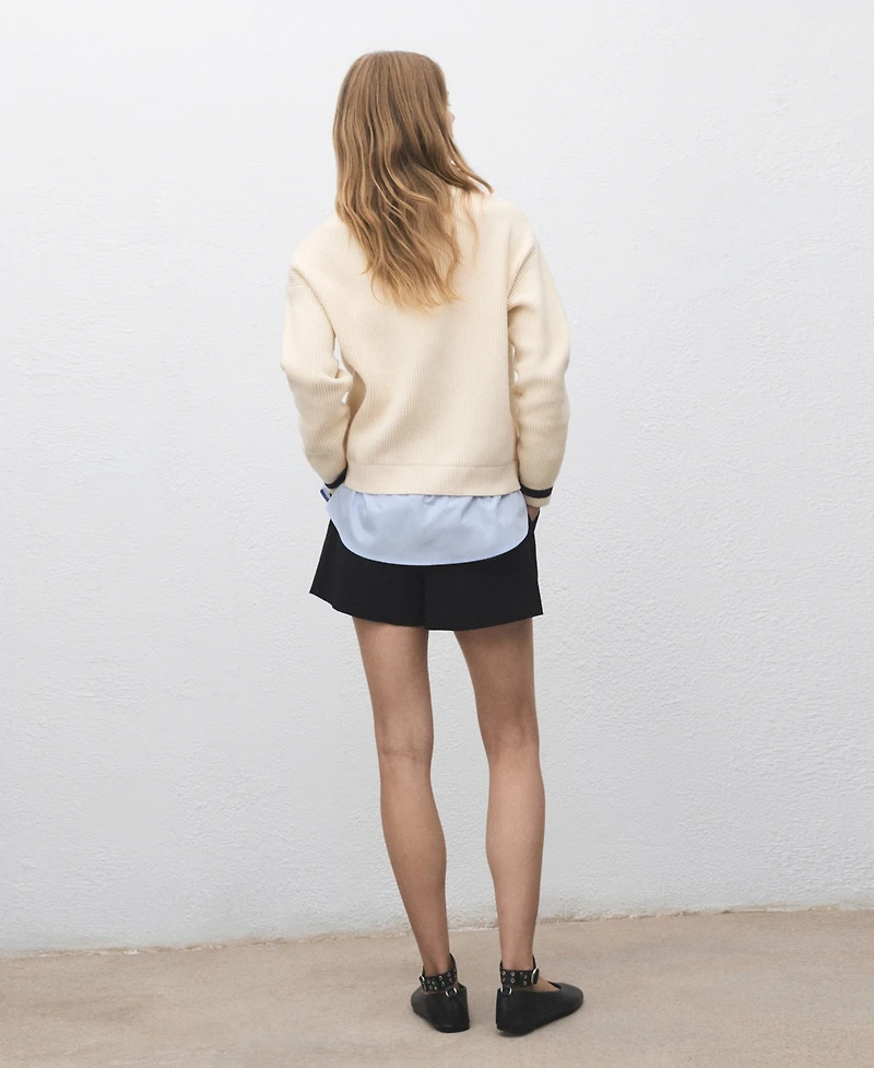Mango Women's Combined Shirt Sweater