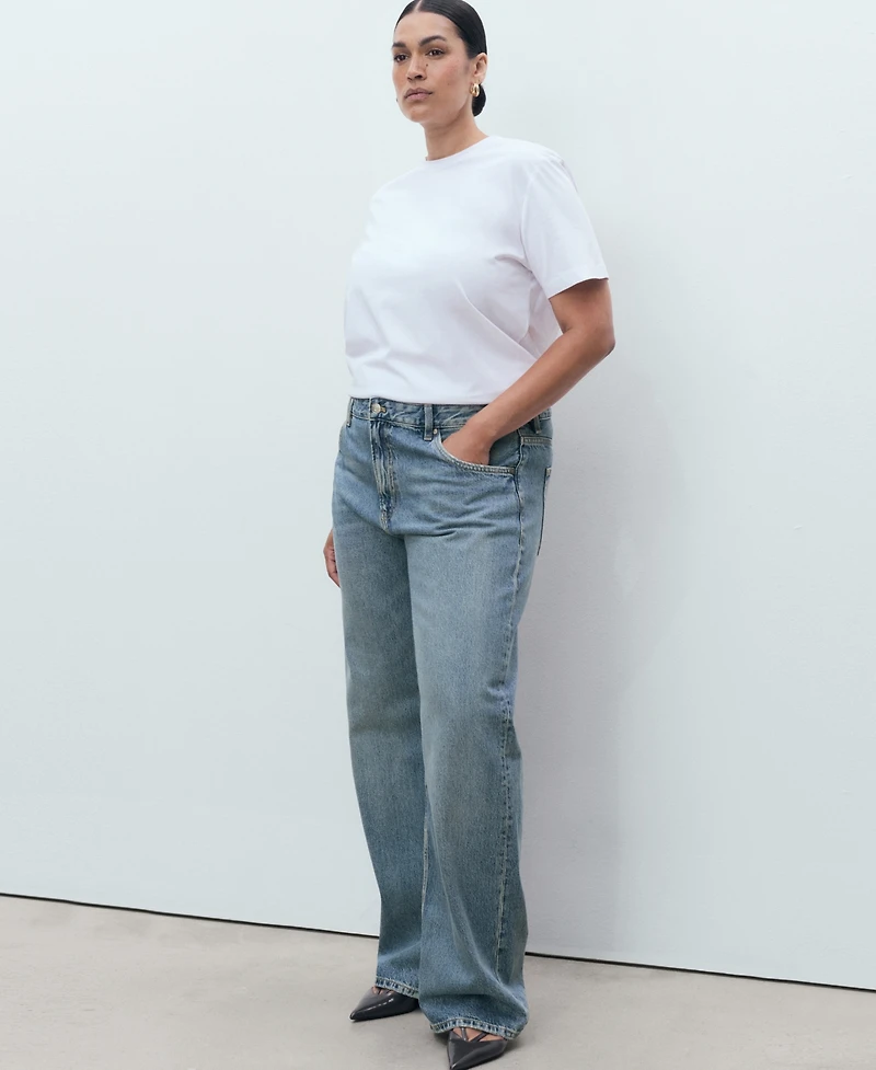 Mango Women's Miami Medium-Rise Straight-Fit Jeans