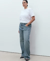 Mango Women's Miami Medium-Rise Straight-Fit Jeans