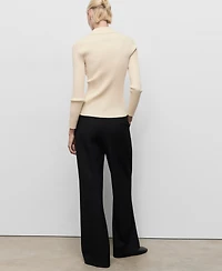 Mango Women's Ribbed Lapel Cardigan