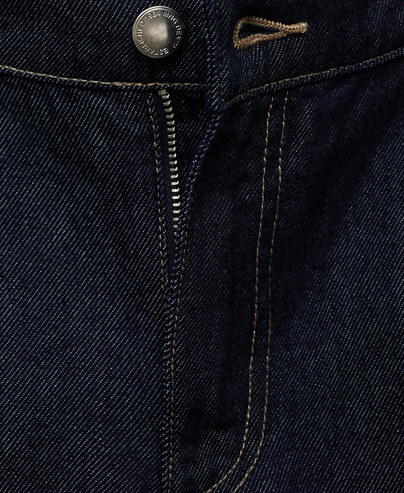 Mango Women's Wide Leg Pleated Jeans