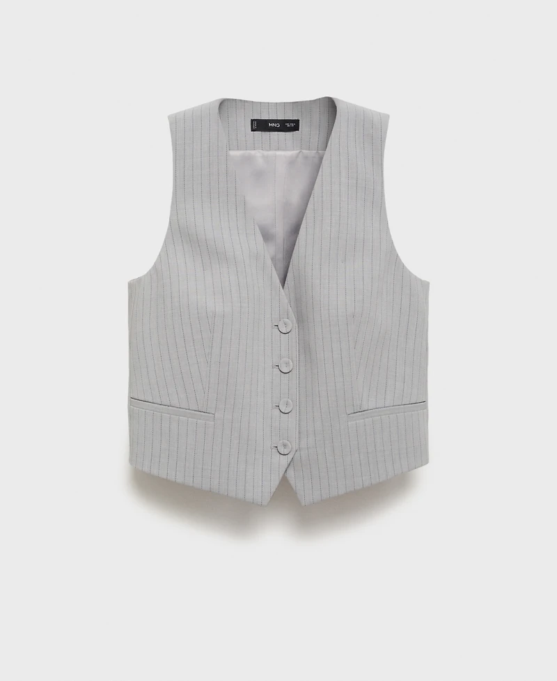 Mango Women's Pinstriped Suit Vest