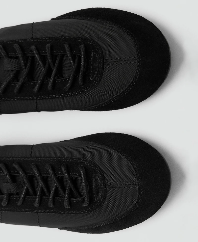 Mango Women's Combined Suede Leather Sneakers