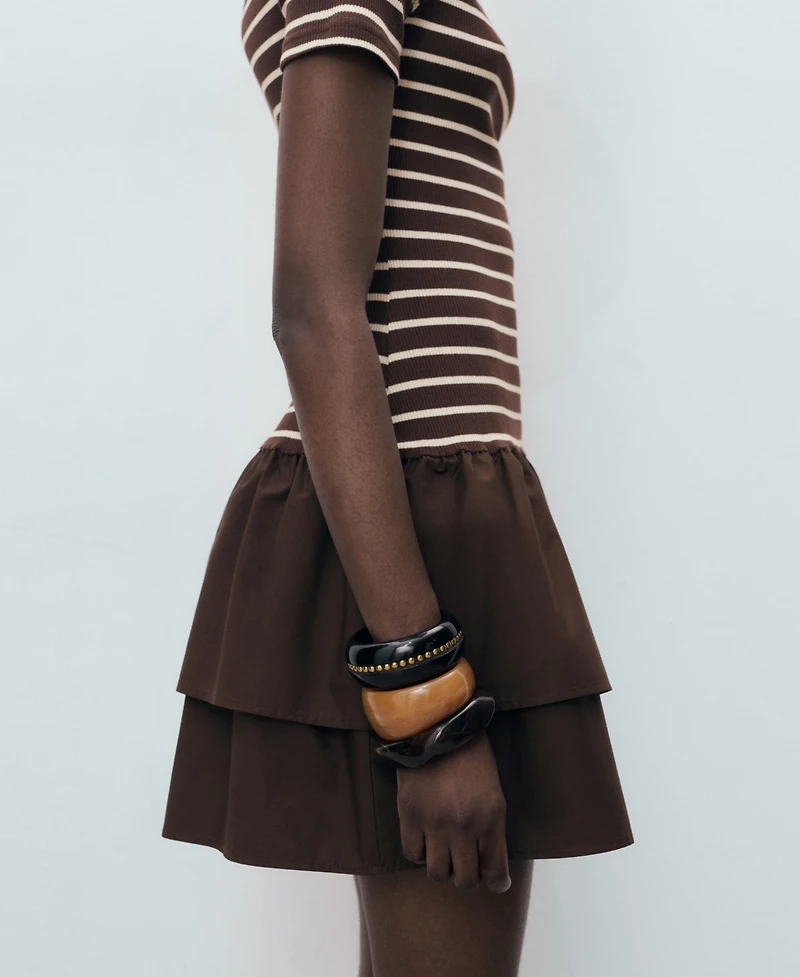 Mango Women's Mixed Striped Dress