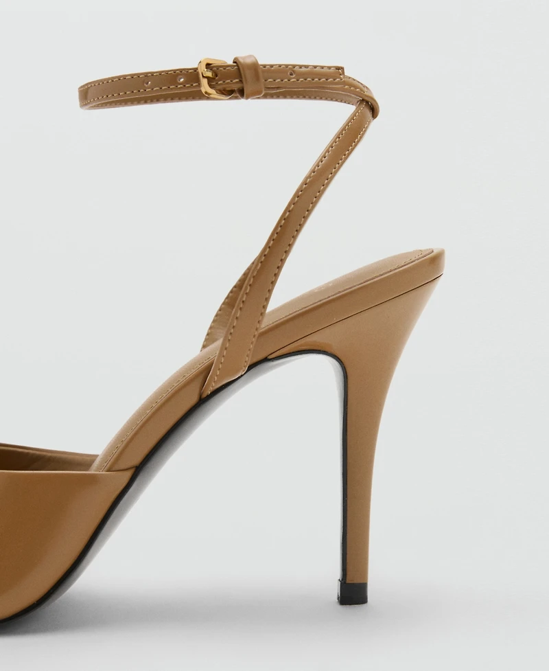 Mango Women's Ankle-Cuff Heeled Sandals