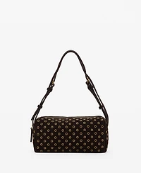 Mango Women's Eyelets Detail Suede Shopper Bag