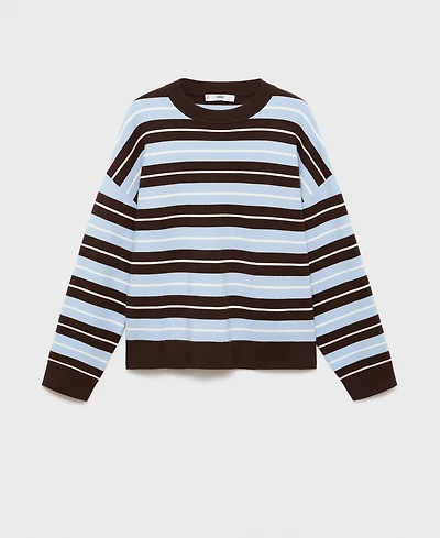 Mango Women's Oversized Striped Sweater