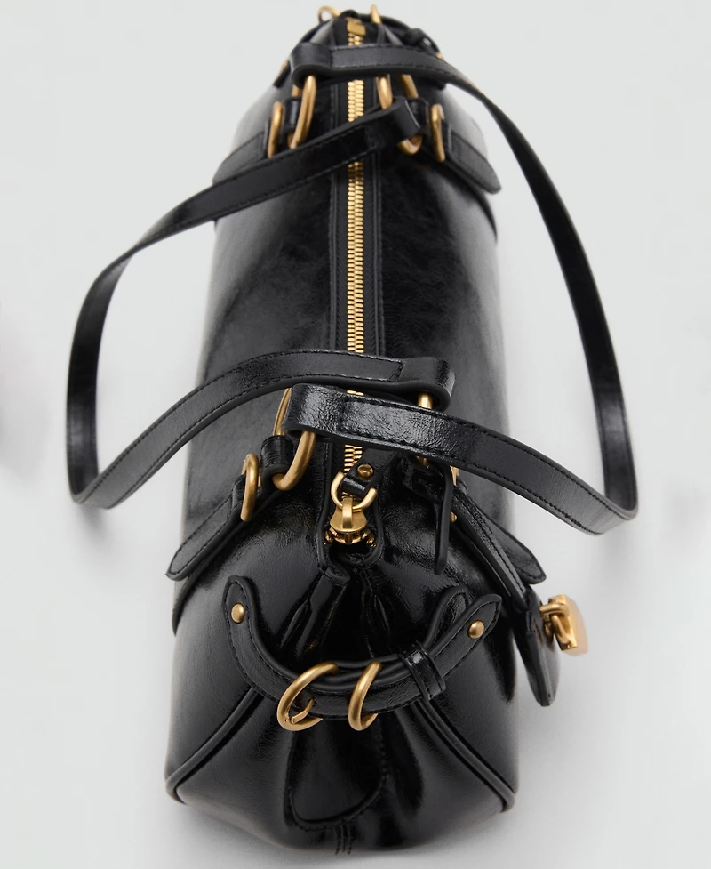 Mango Women's Charm Detail Bowling Shoulder Bag