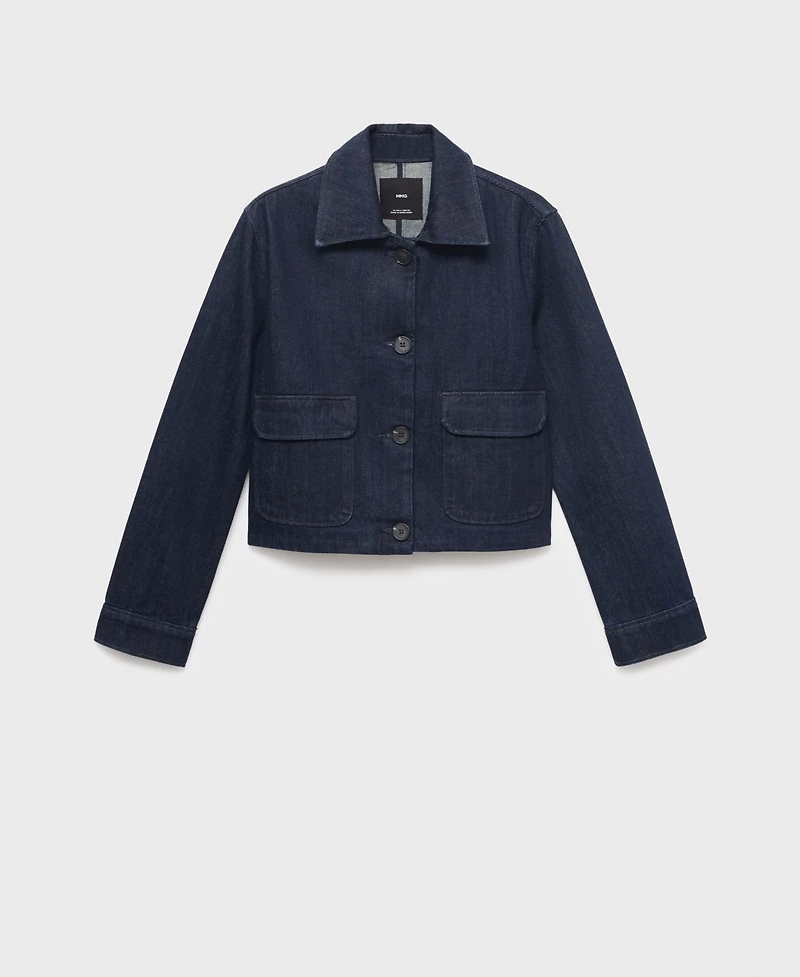 Mango Women's Pockets Denim Jacket
