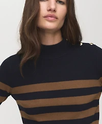 Mango Women's Perkins Collar Button Sweater