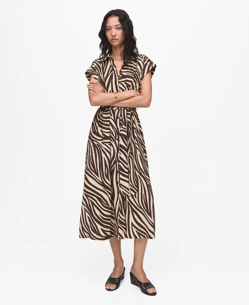 Mango Women's Printed Shirt Dress