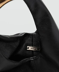 Mango Women's Metal Handle Handbag