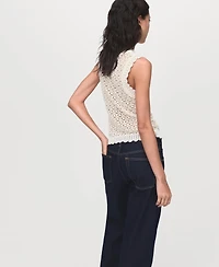 Mango Women's Openwork Knit Top