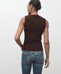 Mango Women's Slits Detail Knitted Vest