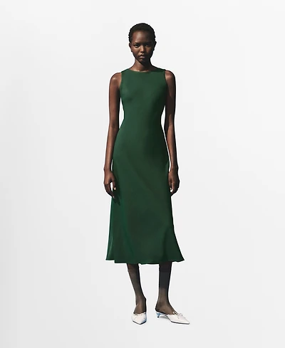 Mango Women's Open Back Midi-Dress