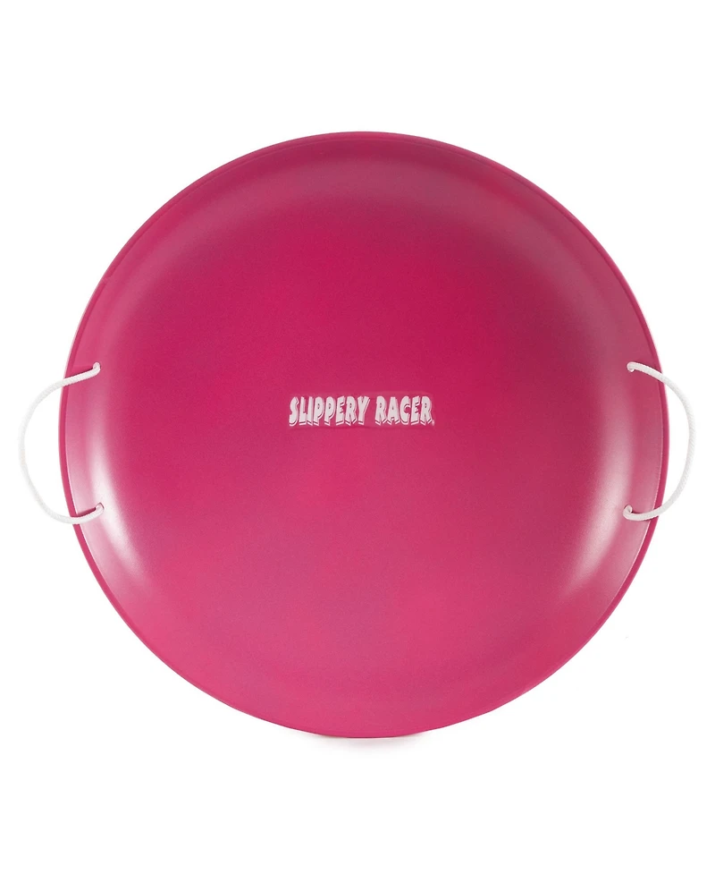 Slippery Racer ProDisc 26" Metal Saucer Sled with Rope Handles, Pink (2 Pack)
