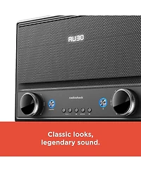 RadioShack 240W Retro Style Bluetooth 5.0 Speaker with Fm Radio With Remote Control and Power Cord Aux, Usb A, Arc Inputs 4001974