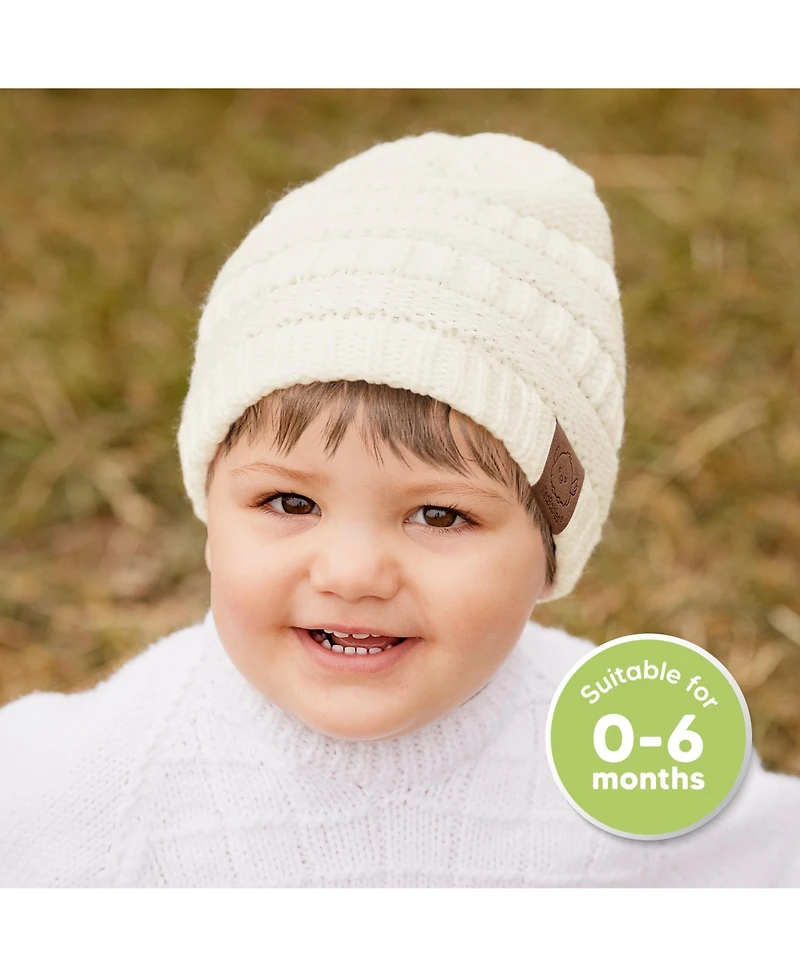KeaBabies 3pk Warmzy Baby Beanies, 0-36 months Hats, Winter Hat for Newborn, Infant, Toddlers, Boys, Girls