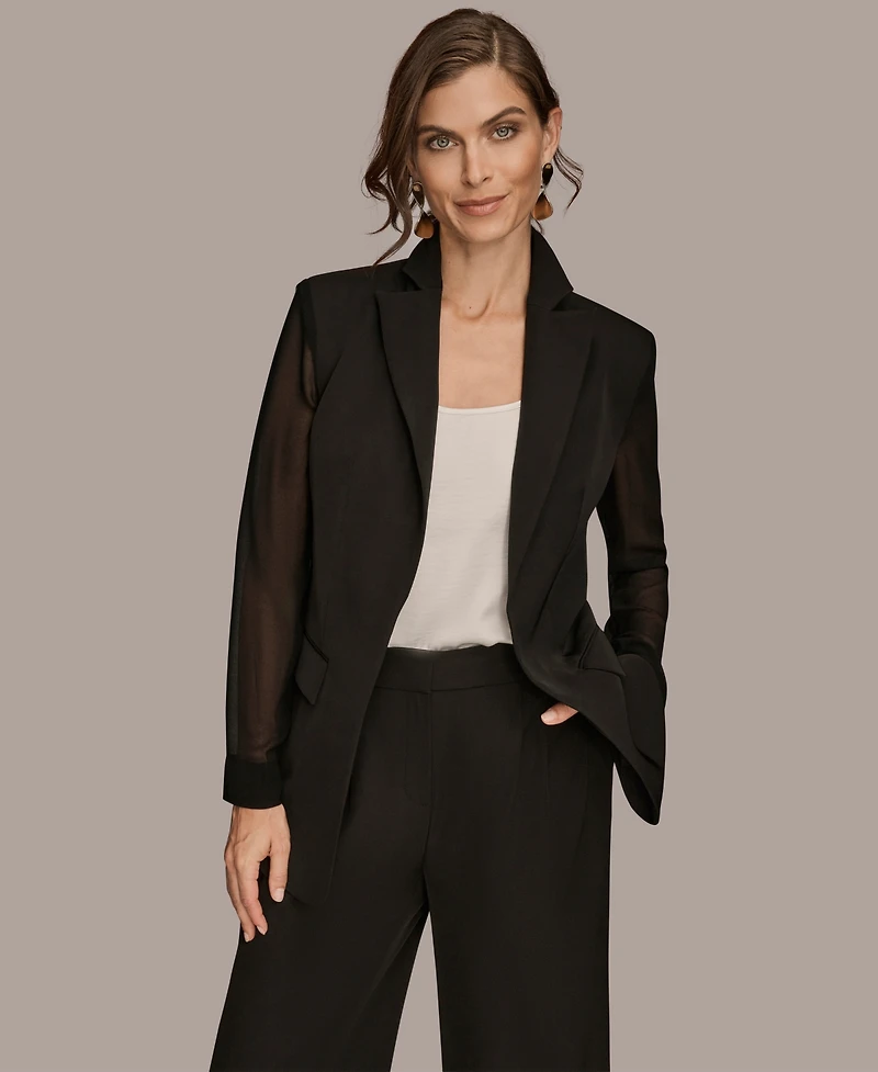 Donna Karan New York Women's Open Front Long Sleeve Jacket