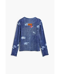 Desigual Girls Girls's Denim T-shirt with stars