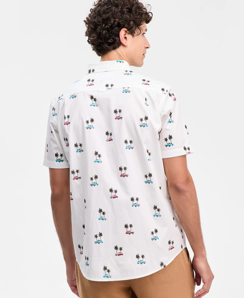 Club Room Men's Cotton Poplin Havana Button Shirt, Macy's Exclusive