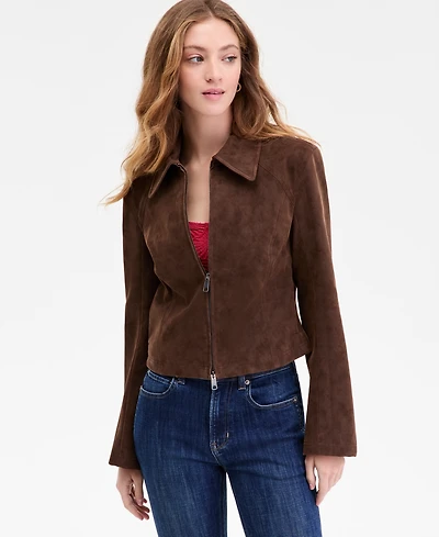 Free People Women's River Faux-Suede Jacket