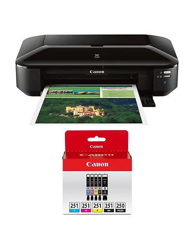 Canon Pixma iX6820 Wireless Inkjet Printer with Pgi-250 Black and 4x Cli-251 Color Ink