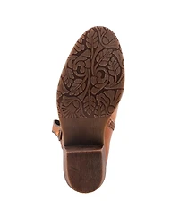 L Artiste Women s Galop Handpainted Leather Western Booties with Floral Embossing, Pull Tab, and Side Zipper