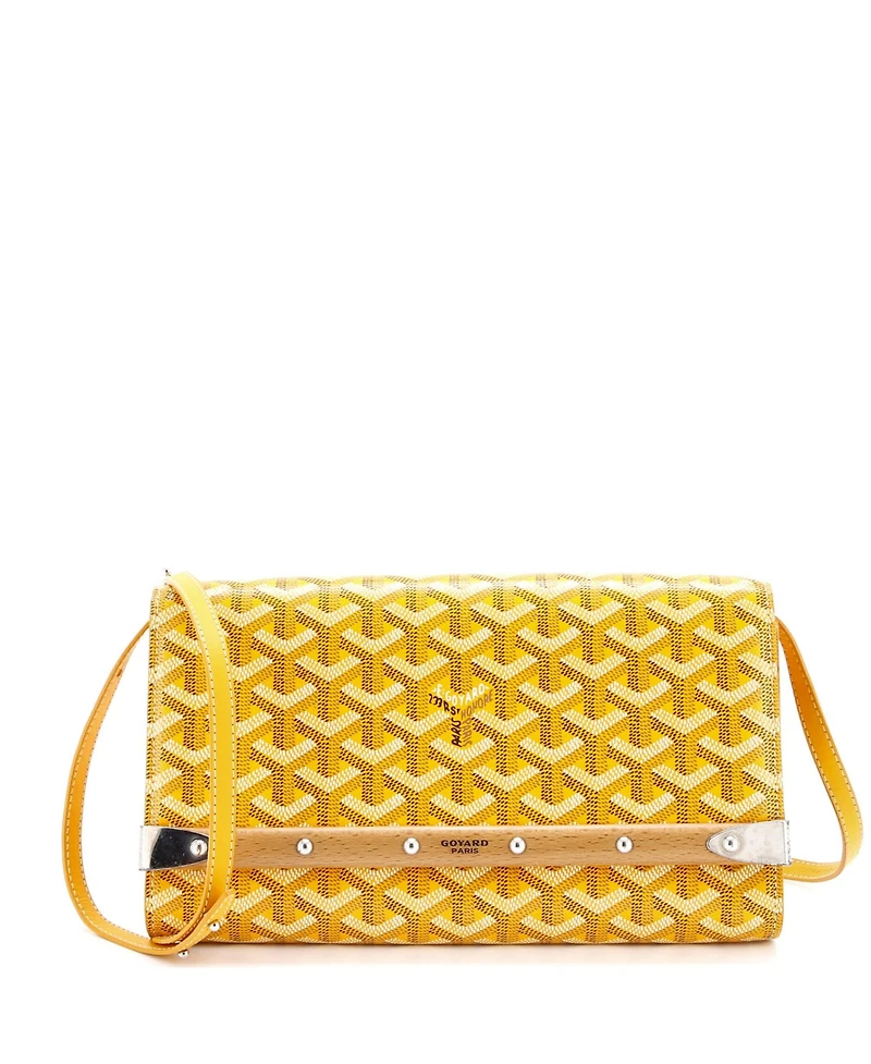 Pre-Owned Goyard Pm Monte Carlo Clutch with Strap Coated Canvas