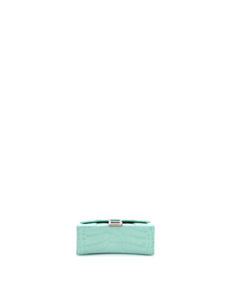 Pre-Owned Balenciaga Xs Hourglass Top Handle Bag Embossed Leather