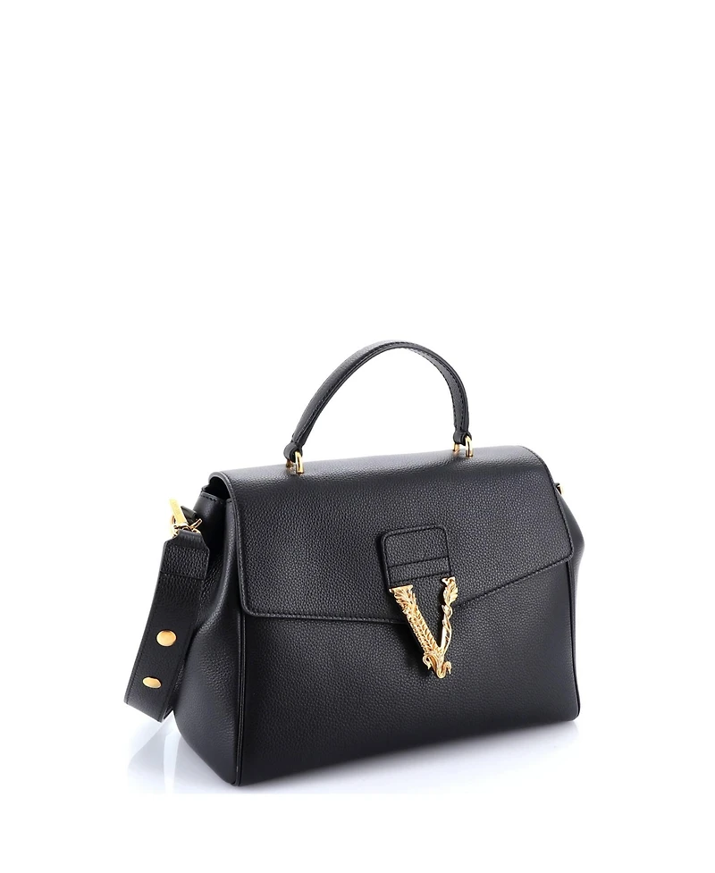 Pre-Owned Versace Medium Virtus Top Handle Bag Leather