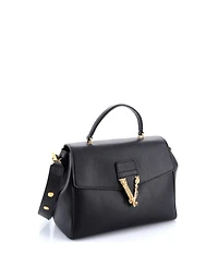 Pre-Owned Versace Medium Virtus Top Handle Bag Leather
