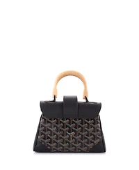 Pre-Owned Goyard Mini Saigon Top Handle Bag Coated Canvas with Leather