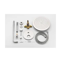 Rainsken Shower System, Wall Mounted Shower Faucet Set for Bathroom with High Pressure 10" Stainless Steel Rain Shower head Handheld Shower Set,
