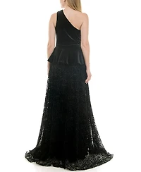 Taylor Women's One Shoulder Peplum Dress